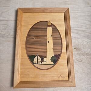 Hudson River Inlay Cape May Lighthouse Jeff Nelson artist 7x10